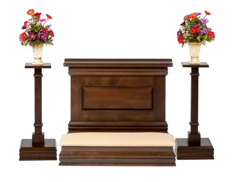 Northern Casket - Prayer Rail With Optional Flower Stands